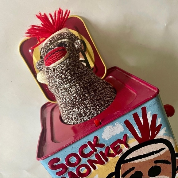 Sock Monkey Jack in the Box Toy - Picture 7 of 7